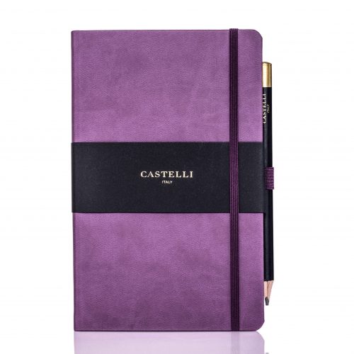 Purple Castelli Tucson Medium Ivory Notebook