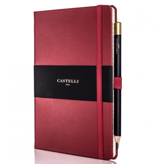 Red Cordoba Medium Leather Notebook