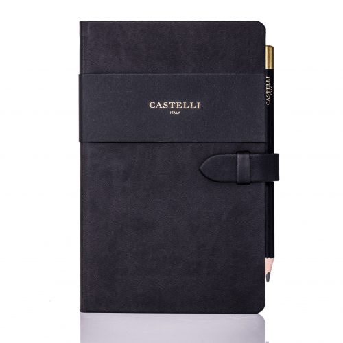 Graphite Mirabeau Medium Notebook Flat