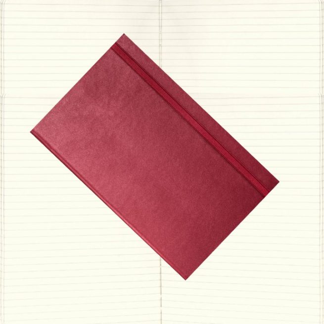 Cordoba Medium Notebook leather red mounted rq24-84-476-a