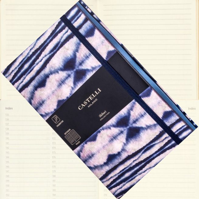 Shibori Medium Notebook Mist mount qc6-bm-004a