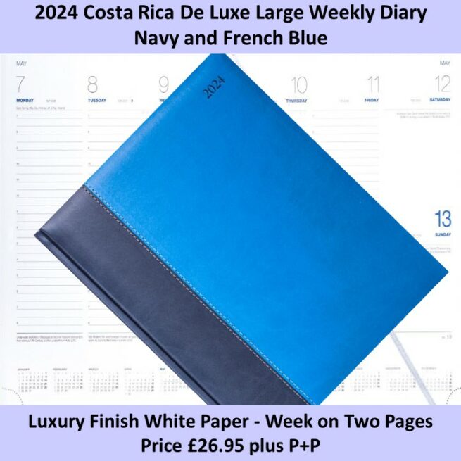 2024 Diary Costa Rica White Quarto Weekly Navy_French Blue U96_49_479 Banner
